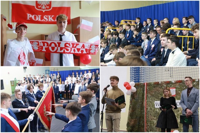 Tak wyglądały szkolne obchody Święta Niepodległości w Zespole Szkół Elektrycznych we Włocławku, 10 listopada 2022 roku.