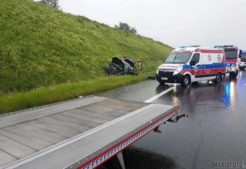 Wypadek za wypadkiem na autostradzie A4 w województwie opolskim. Ranne są trzy osoby