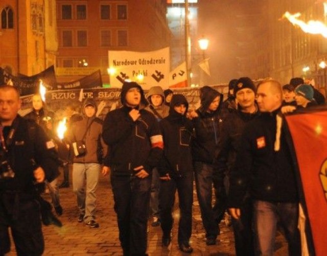 Tak wyglądał wrocławski Marsz Patriotrów, zorganizowany 11 listopada 2012 r. przez NOP