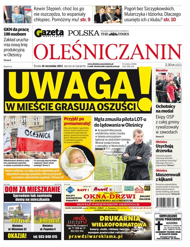 Nowe, zmienione, odświeżone wydanie tygodnika Oleśniczanin już w kioskach