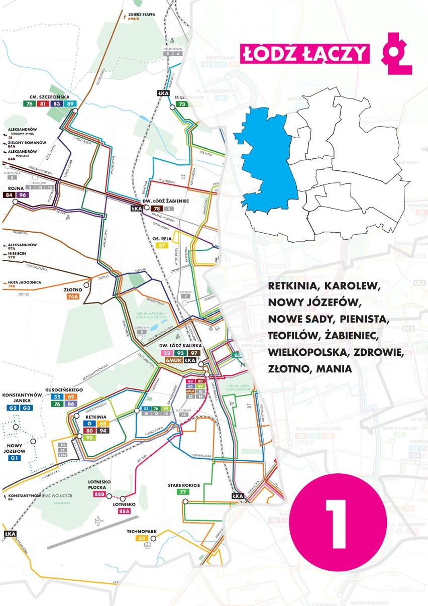 Rewolucja Komunikacyjna w Łodzi: Schemat linii tramwajowych na Bałutach