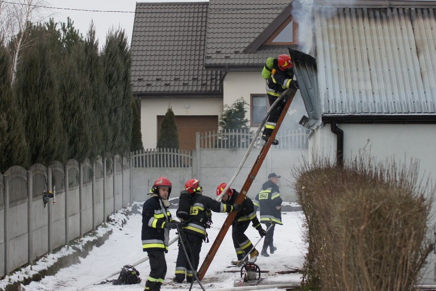Pożar domu na ulicy Słowiańskiej w Kaliszu