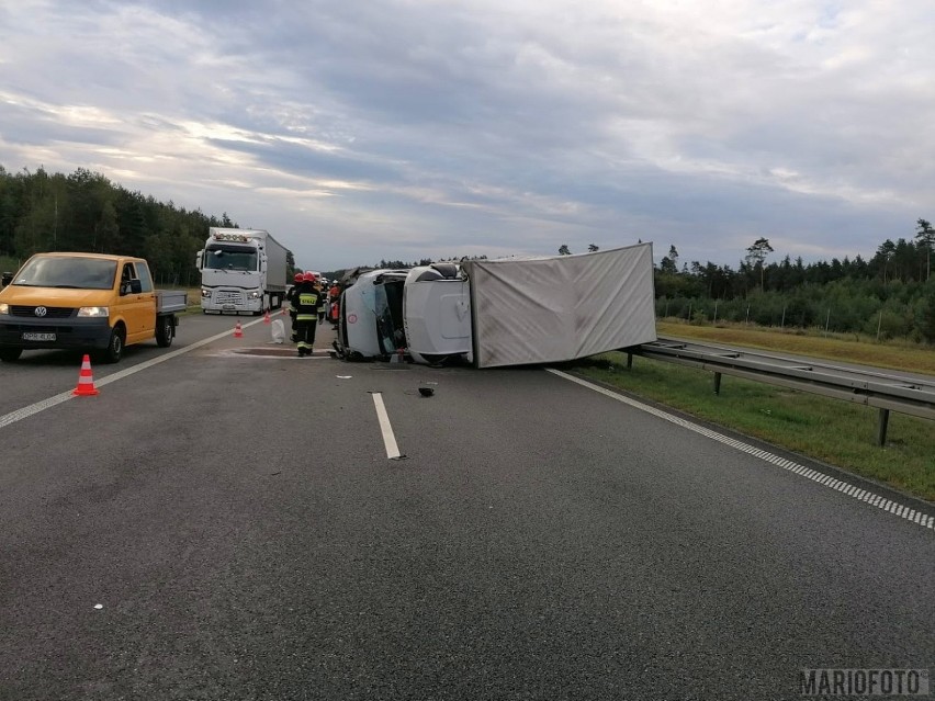 Wypadek na autostradzie A4.