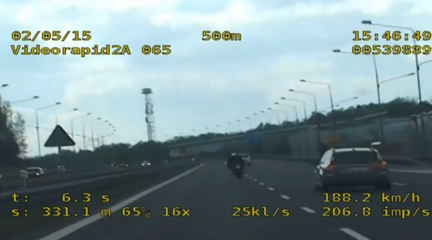 Śląskie: Policyjny pościg za pijanym motocyklistą [WIDEO]