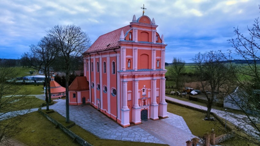 Sanktuarium w Skrzatuszu. Tak wygląda z lotu ptaka w obiektywie Adriana Krupczyńskiego 