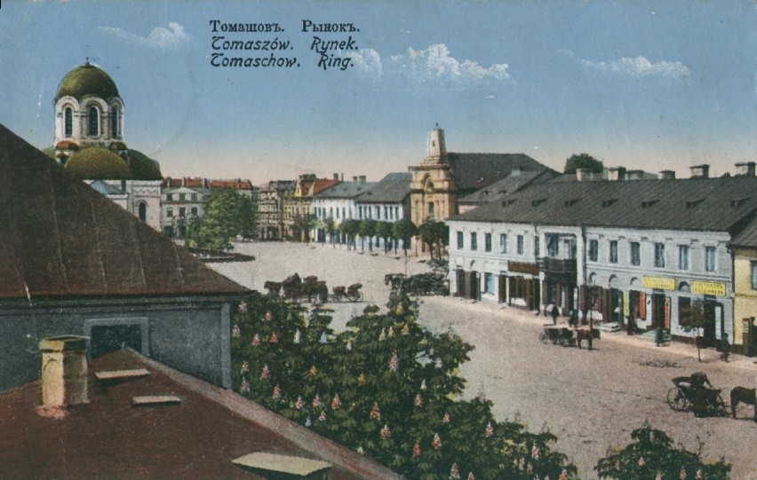 Plac Kościuszki w Tomaszowie Mazowieckim na starych fotografiach. Tak zmieniało się centrum Tomaszowa [ZDJĘCIA]
