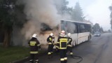 Poranny pożar autobusu w Kalwarii Zebrzydowskiej