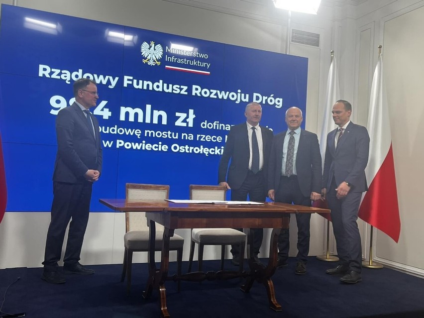 Budowa mostu w Teodorowie. Powiat ostrołęcki dostanie ponad 98 mln złotych z Rządowego Funduszu Rozwoju Dróg
