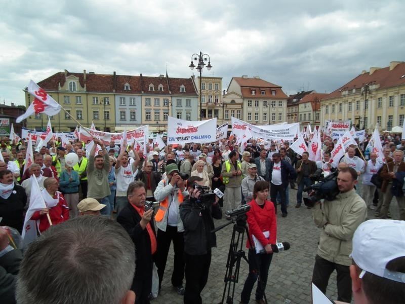 Wielki protest ,,Solidarności&quot; z kujawsko-pomorskiego w Bydgoszczy