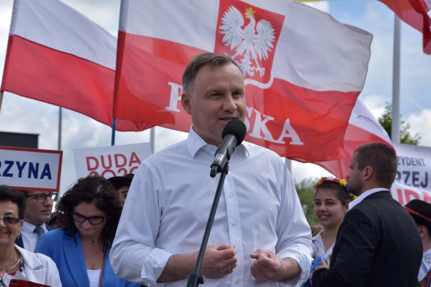 Andrzej Duda w Kościerzynie. Prezydent spotkał się z mieszkańcami [ZDJĘCIA]