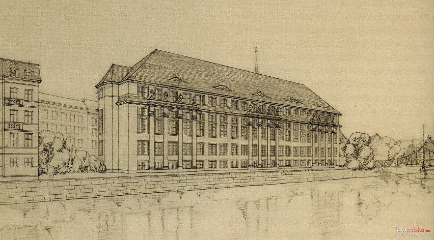 1913 , Projekt Biblioteki Uniwersyteckiej Arthura Buchwalda...