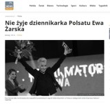 Nie żyje Ewa Żarska, łódzka dziennikarka Polsatu i Polsatu News