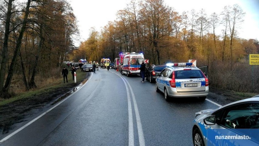 Tragiczny wypadek na drodze Włocławek - Brześć Kujawski. Nie żyje 16-latek [zdjęcia]