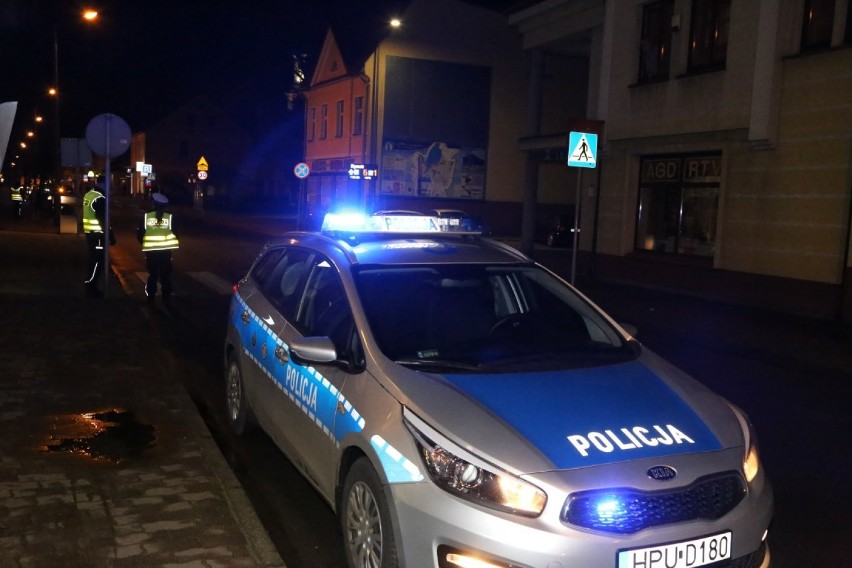 Potrącenie pieszego na ulicy 5 Stycznia w Wolsztynie