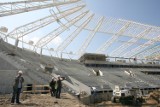 Stadion Miejski w Łodzi przy al. Unii. Montaż dachu [ZDJĘCIA]