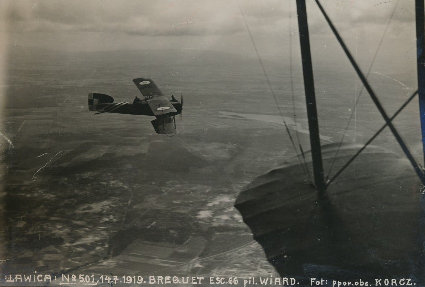 Fotografia z przelotu samolotu Breguet Esc.66, 14.07.1919