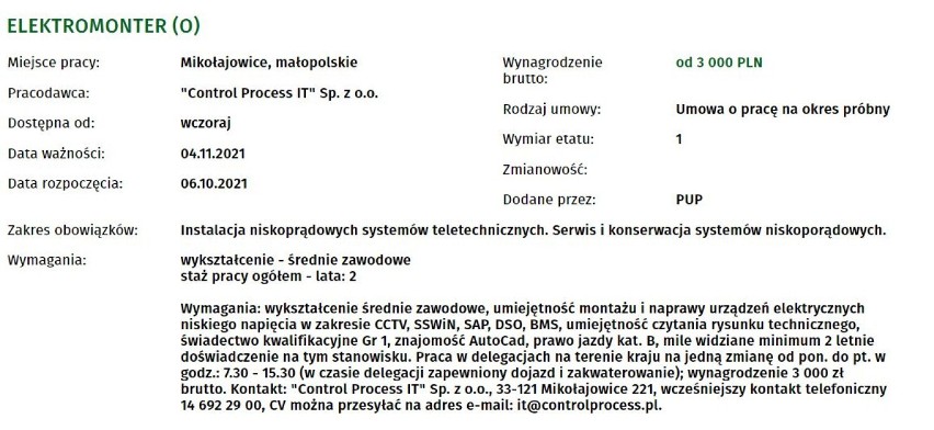 Najatrakcyjniejsze oferty pracy z PUP w Tarnowie -...