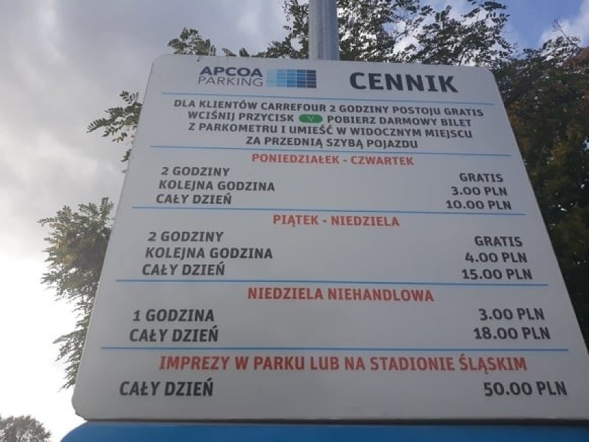 Płatny parking przy AKS Chorzów