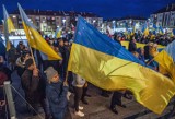 Solidarni z Ukrainą. Manifestacja przed ratuszem 