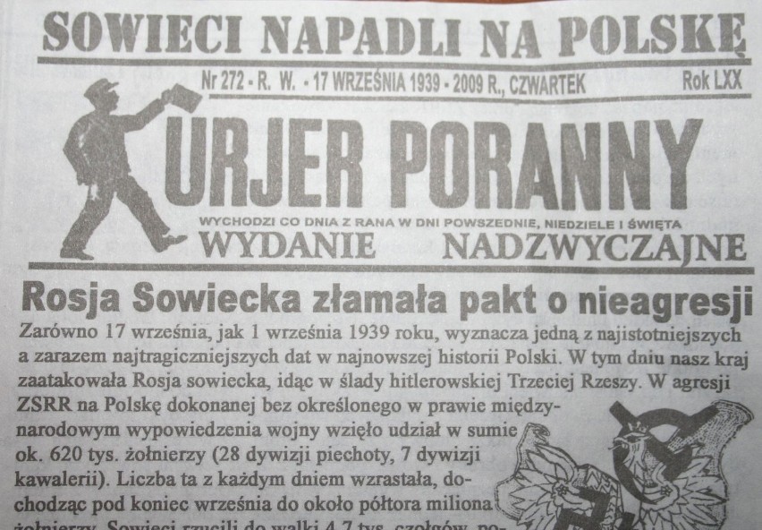 Kurier Poranny nr 272 z 17 września 1939 roku Fot. Grzegorz...