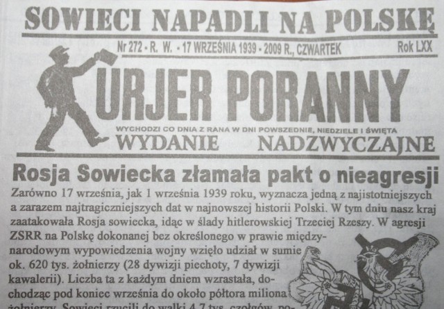 Kurier Poranny nr 272 z 17 września 1939 roku Fot. Grzegorz Zarytkiewicz