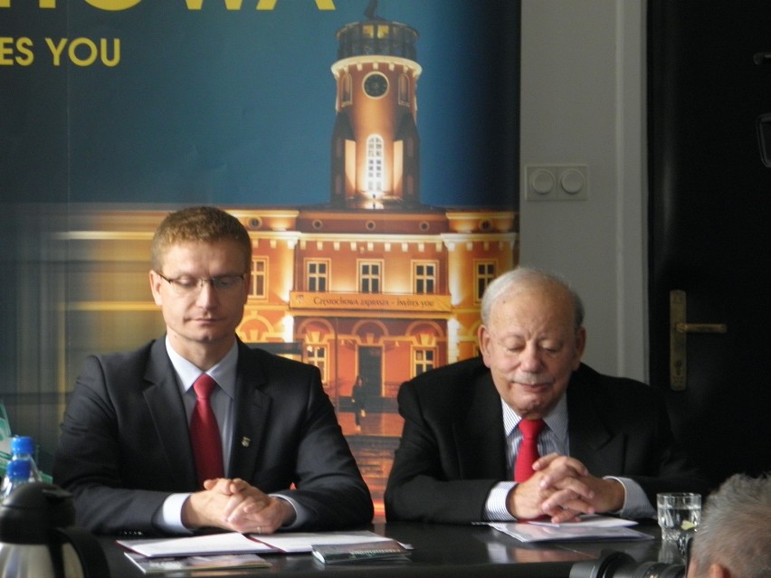 Prezydent Krzysztof Matyjaszczyk i Zygmunt Rolat