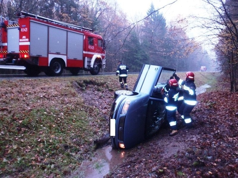 Wypadek koło Braniewa [zdjęcia]