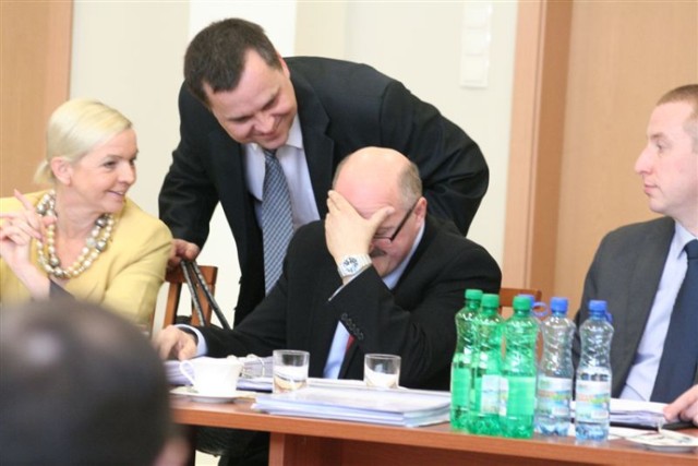 Ewa Szczepańska podczas sesji 26 marca na której głosowano nad wygaśnięciem jej mandatu