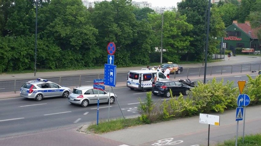 Wypadek na Woli: motocyklista ranny