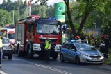 Wypadek w Szczecinku. Potrącenie motocyklisty [zdjęcia]