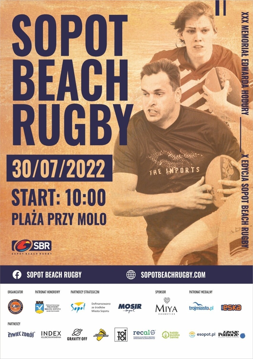 Nie przegap. 10. edycja Sopot Beach Rugby (30.07.2022) odbędzie się na plaży przy sopockim molo