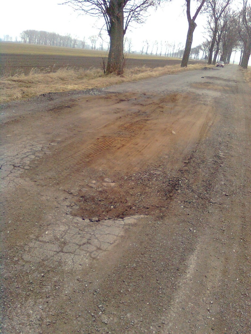 Droga powiatowa Miłoradz-Piekło została zniszczona przez ciężki sprzęt