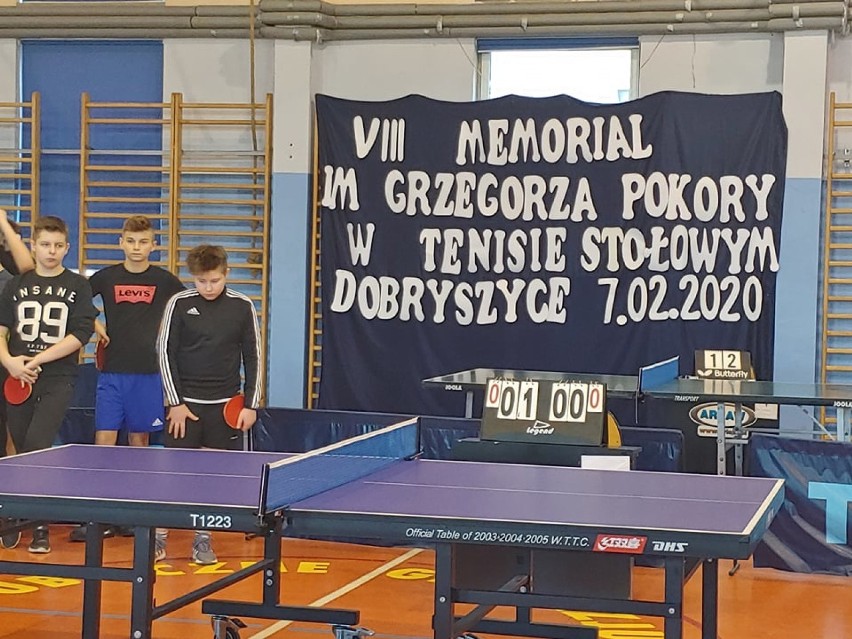Dobryszyce: VIII Memoriał im. Grzegorza Pokory 2020 w tenisie stołowym [ZDJĘCIA]