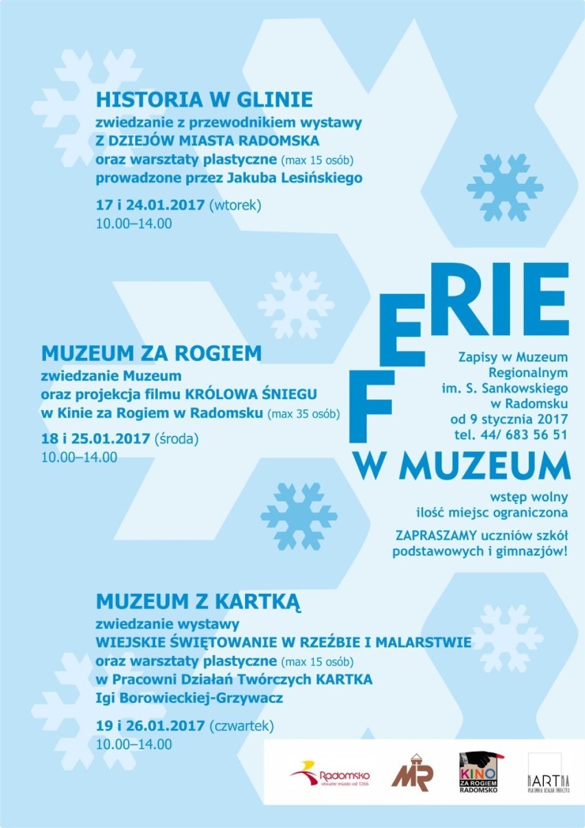 Ferie 2017 w Muzeum Regionalnym w Radomsku [PROGRAM]