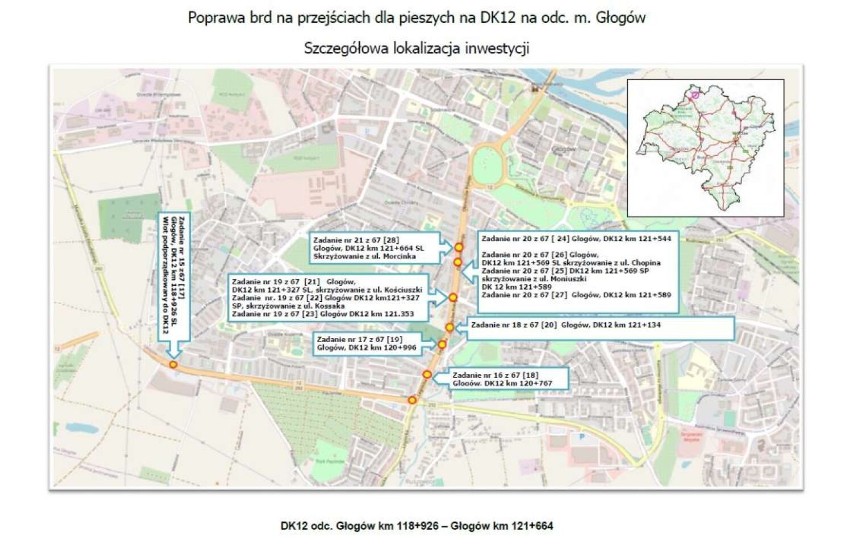 DK 12 biegnie przez główne ulice Głogowa