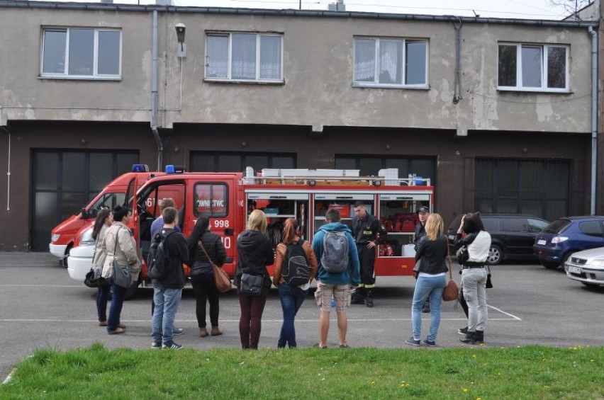 Uczniowie gasili pożar w Wodzisławiu Śl.