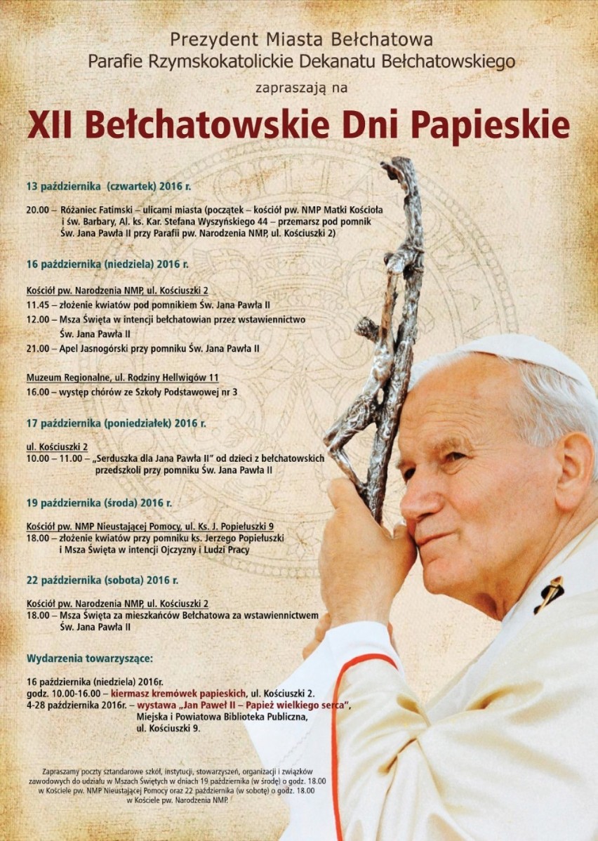 Dni Papieskie 2016 w Bełchatowie już się rozpoczęły. W niedzielę główne uroczystości