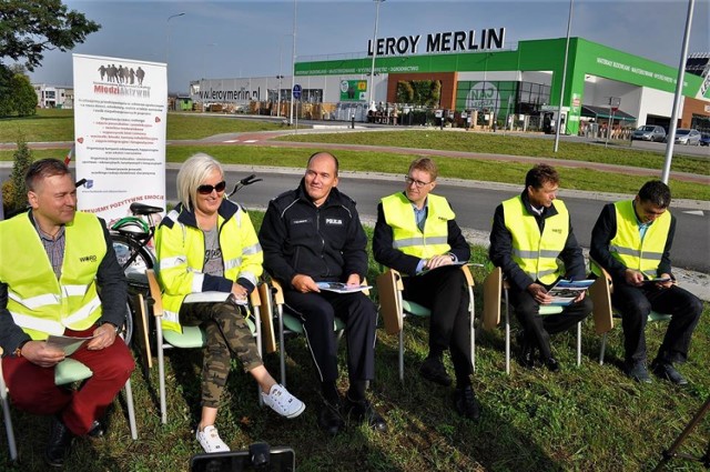 Rondo rowerzystów w Koninie