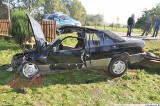 Miłkowice Maćki: Mercedesem uderzył  w ogrodzenie posesji [zdjęcia]