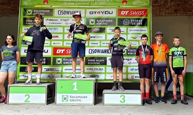 W Chodzieży w 4# Kaczmarek Electric MTB w wyścigu młodzików na czwartej pozycji uplasował się Oskar Żelichowski z UKS Sportowiec Piła