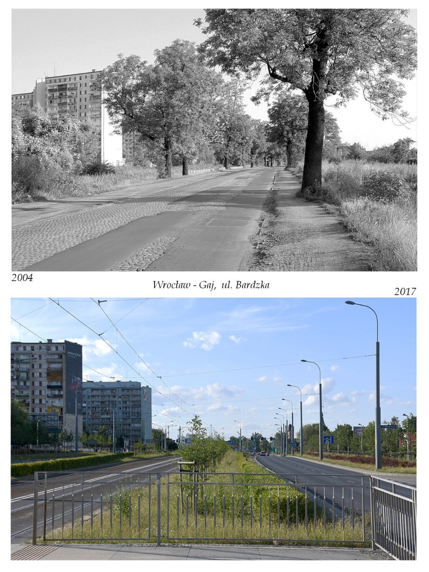 ulica Bardzka, rok 2004 i 2017