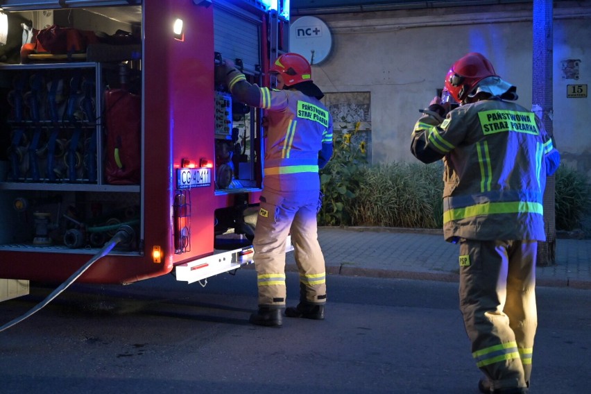 Pożar kamienicy przy ul. Kwiatowej w Grudziądzu