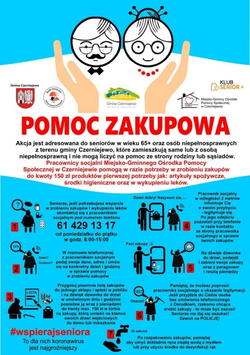 Czerniejewo. MGOPS pomoże seniorom w zakupach