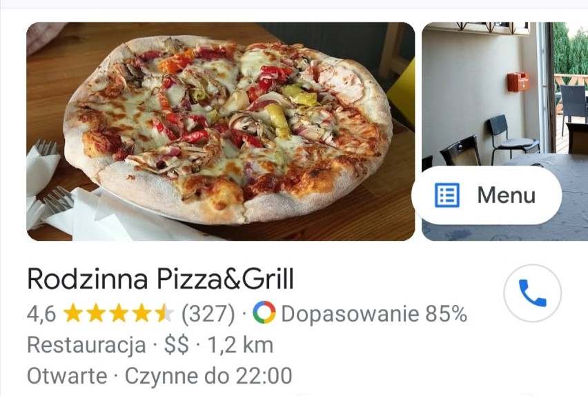 Miejsce 2. Rodzinna Pizza&Grill, Mickiewicza 1, tel. 535 985...