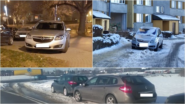 "Mistrzowie parkowania" z Tarnowa zimy się nie boją. Parkują byle gdzie