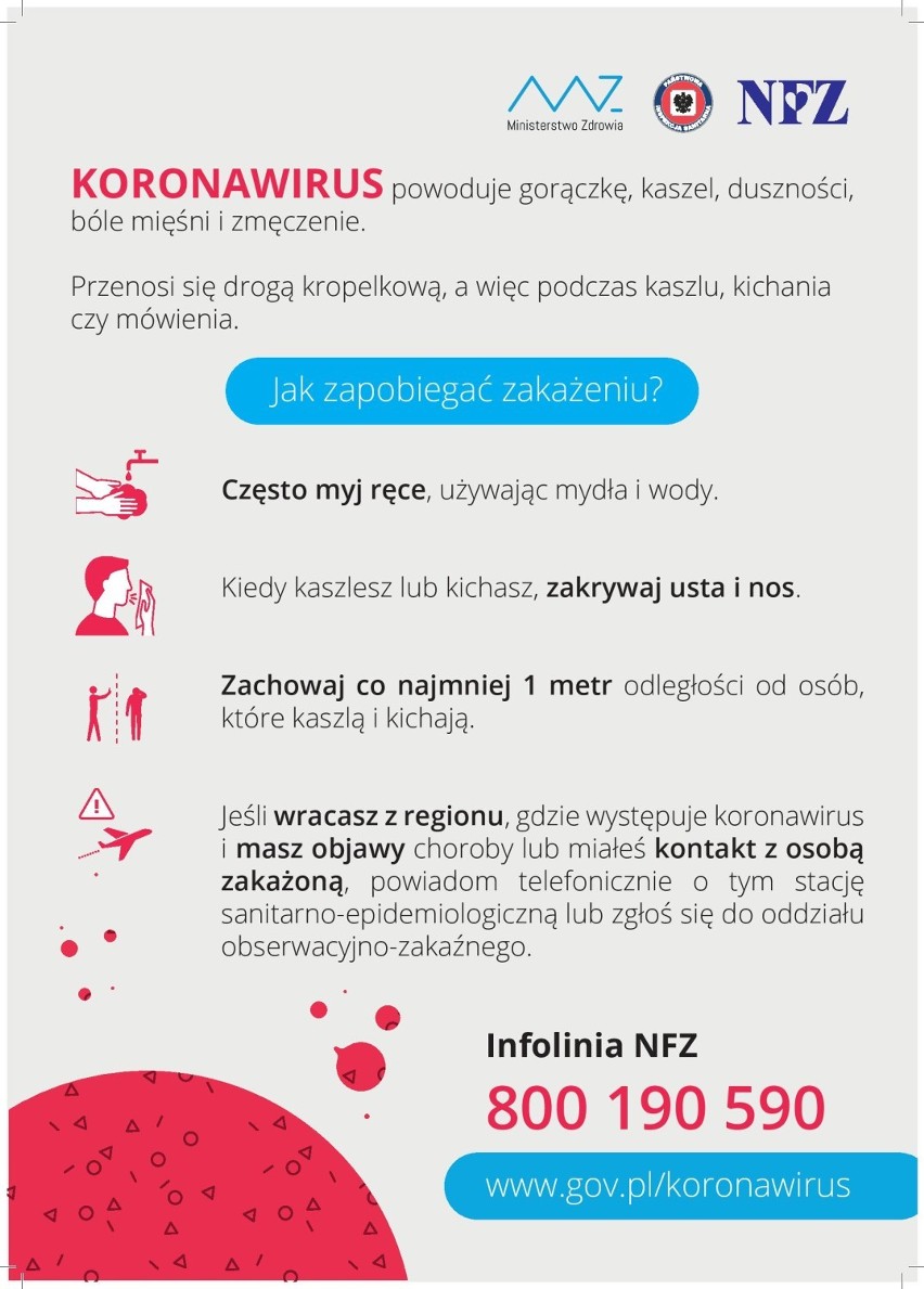 Koronawirus - profilaktyka, objawy, gdzie się leczyć, telefony kontaktowe - bardzo ważne informacje! 