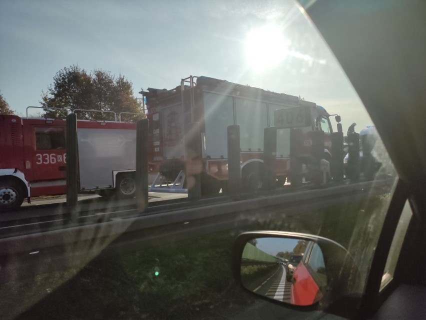 Wypadek na obwodnicy Krakowa