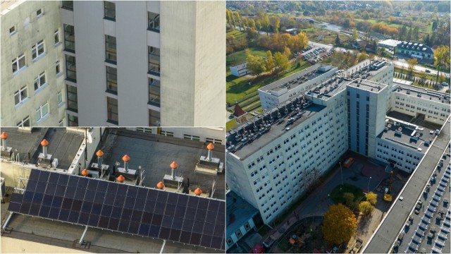 W ramach termomodernizacji na dachach kilkunastu budynków szpitala wykonana została instalacja fotowoltaiczna. Wymieniona została także stolarka okienna