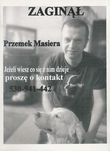 Zdjęcie Przemka rozwieszone zostały m.in na sieradzkim dworcu PKS