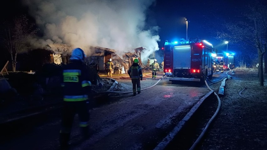 Pożar stolarni w Szczercowie